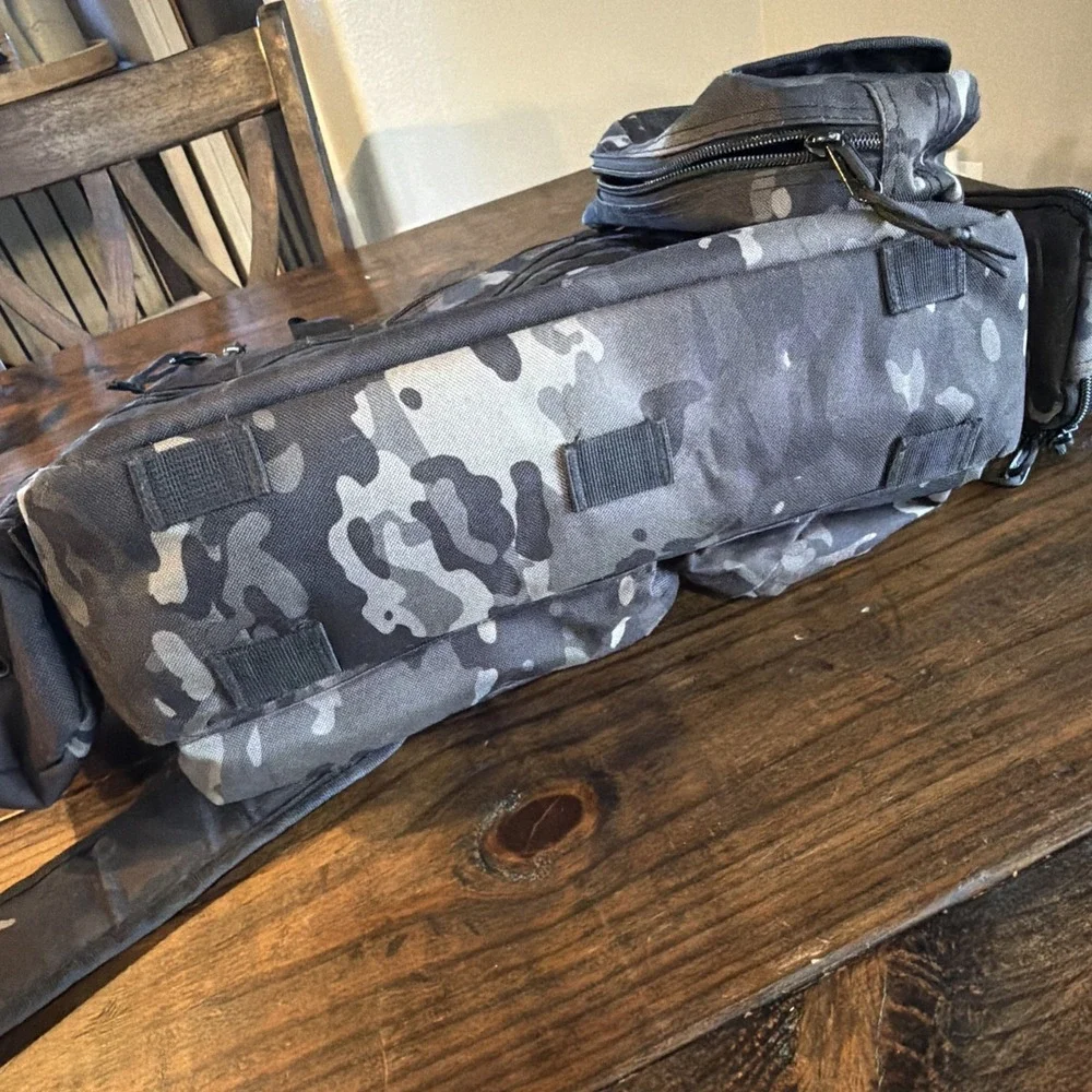 Tactical Baby Gear TBG Diaper Bag Black Camo MOLLE Shoulder Messenger Bag